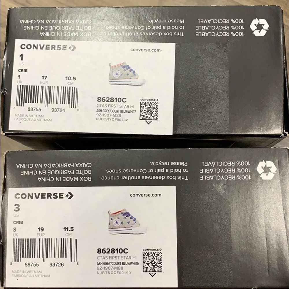 CONVERSE CTAS FIRST STAR HI ASH GREY/COU - Picture 4 of 16